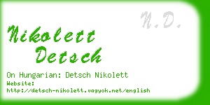 nikolett detsch business card